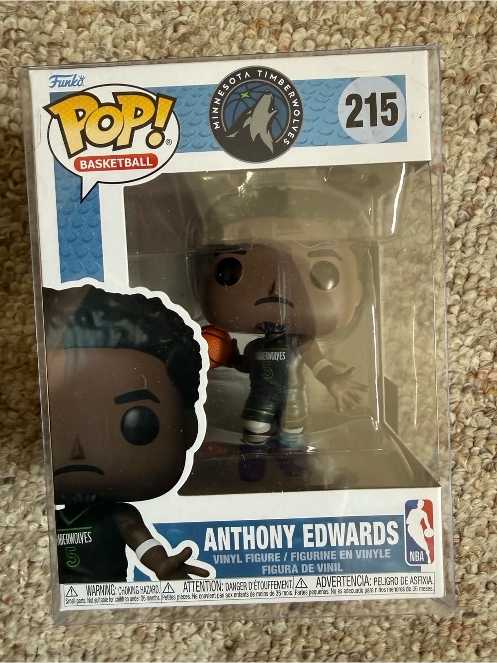 Funko Pop! Anthony Edwards – Black, Green, Blue Accents